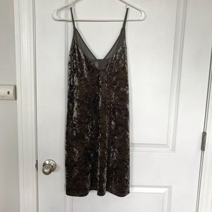 Green velvet dress